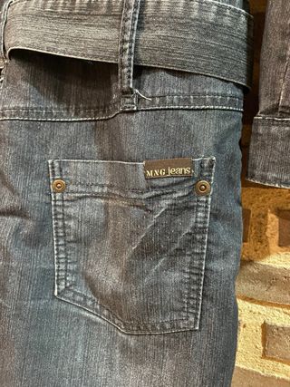 Vestido vaquero Mango azul