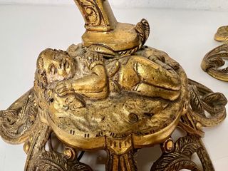 Lámparas de mesa vintage en bronce