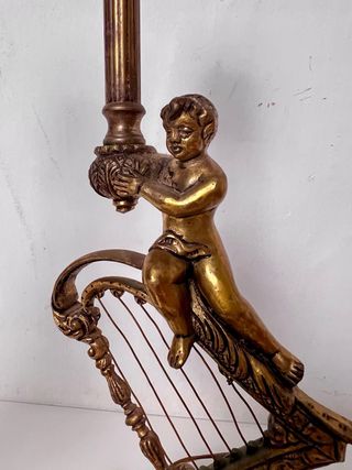 Lámparas de mesa vintage en bronce