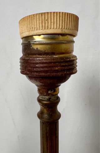 Lámparas de mesa vintage en bronce