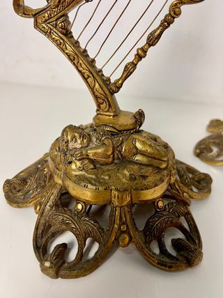 Lámparas de mesa vintage en bronce