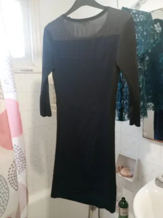 Vestido Morgan Negro y Azul Talla m
