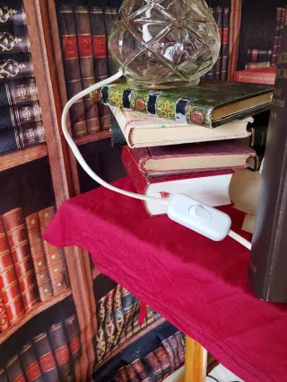 Lámpara de mesa cristal tallado