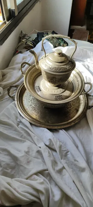 Lavamanos marroquí latón con bandeja