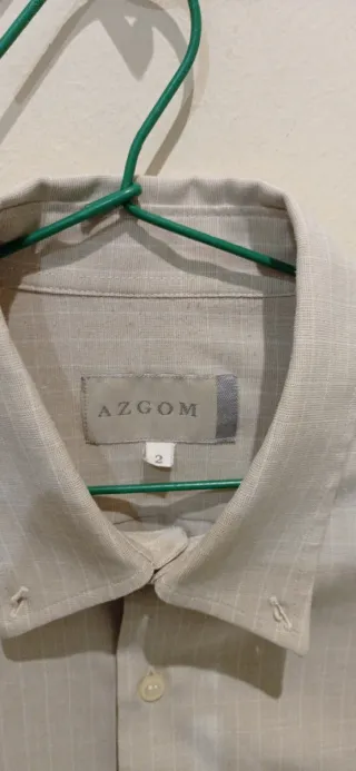 Camisa Azgom manga corta beige