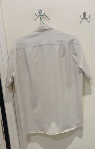 Camisa Azgom manga corta beige