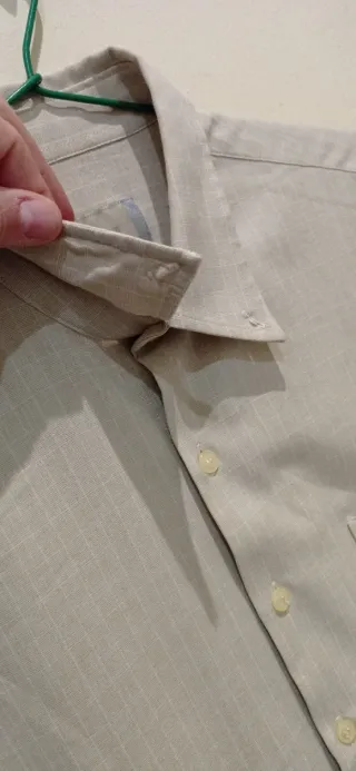 Camisa Azgom manga corta beige