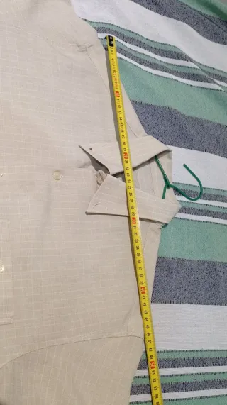 Camisa Azgom manga corta beige