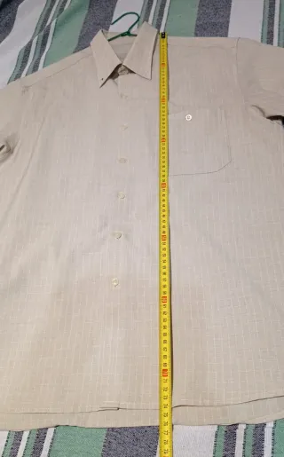 Camisa Azgom manga corta beige