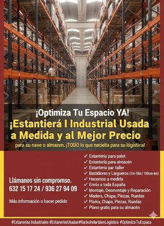 Estantería Industrial Usada a Medida