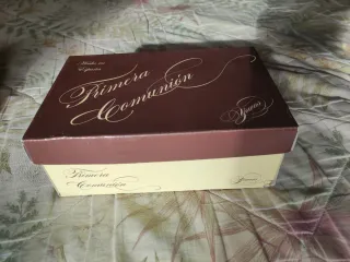 Zapatos comunión niño beige/blanco