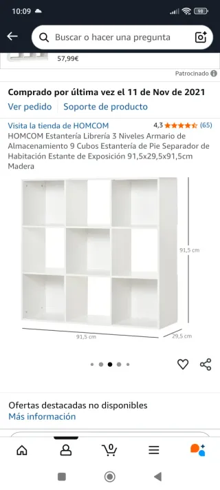 Estantería HOMCOM Blanca