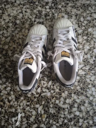 Zapatillas Adidas Superstar Blancas Negras