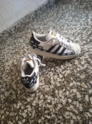 Zapatillas Adidas Superstar Blancas Negras