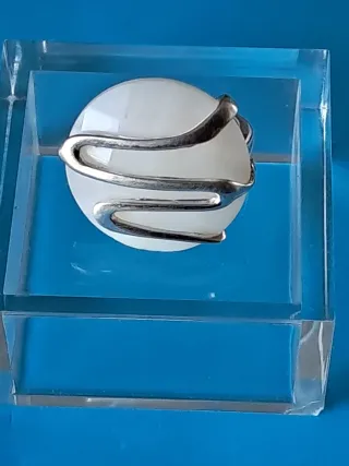 Anillo Djoüs Plata Ley Cuarzo Facetado.