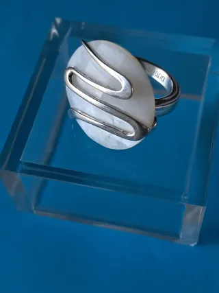 Anillo Djoüs Plata Ley Cuarzo Facetado.