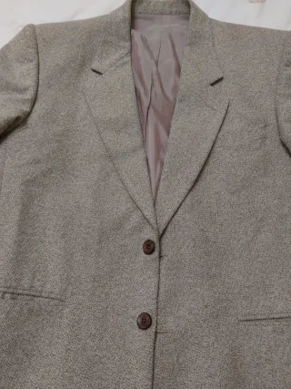 Chaqueta de traje hombre beige/marrón