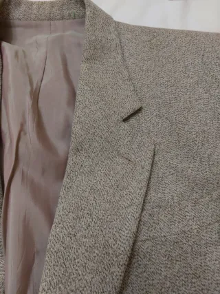 Chaqueta de traje hombre beige/marrón