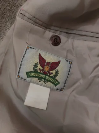 Chaqueta de traje hombre beige/marrón