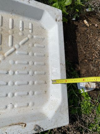 Plato de ducha cuadrado blanco