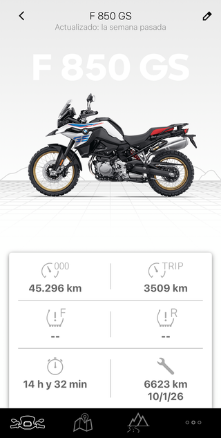 BMW F850 GS · 02/2019 · 45.296 km · Puños calefact