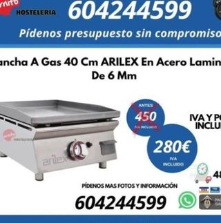 Ferro da Stiro a Gas 40 Cm ARILEX in Acciaio Laminato