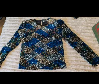 Blusa terciopelo y lentejuelas