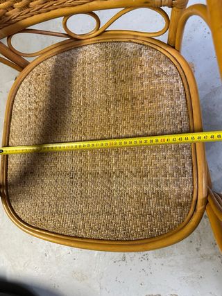 Sillas de mimbre con reposabrazos (6 unidades)