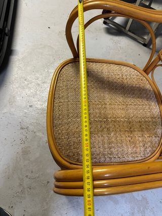 Sillas de mimbre con reposabrazos (6 unidades)