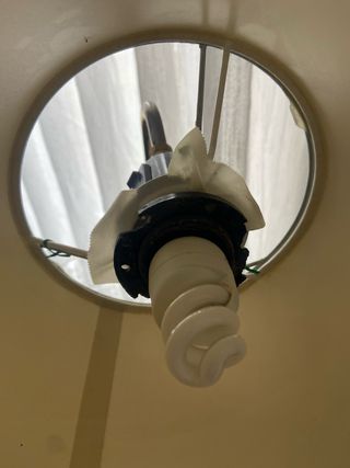 Lámpara de pie madera y tela