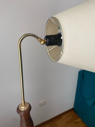 Lámpara de pie madera y tela