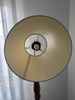 Lámpara de pie madera y tela