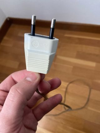 Lámpara de pie madera y tela