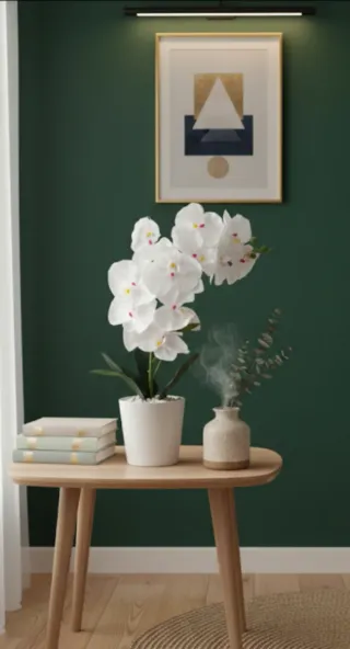 Orquídea Artificial Blanca