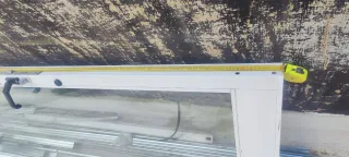 Puerta cristal y aluminio