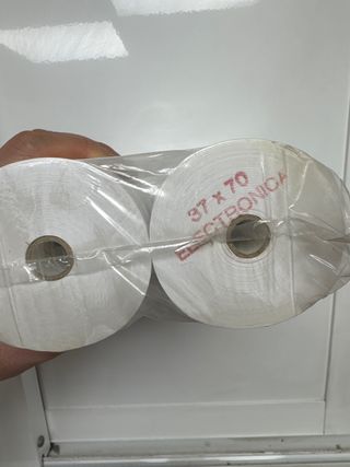 10 Rollos Papel Electrónica 37x70