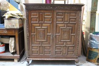 Librería Despacho escudo Sevilla tallado Siglo XIX