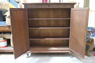 Librería Despacho escudo Sevilla tallado Siglo XIX