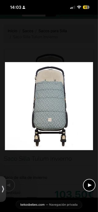 Saco Silla Invierno Walking Mum “Tulum”