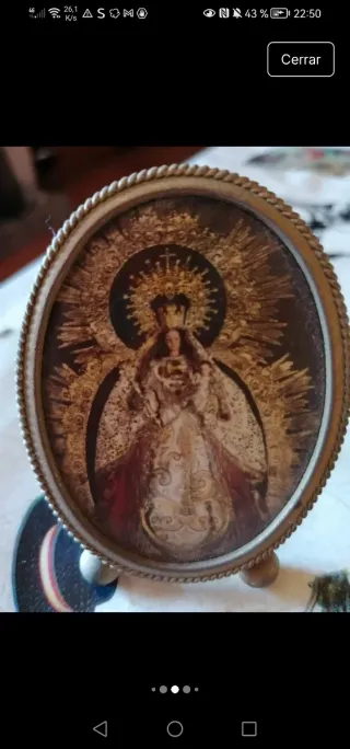 Marco de fotos dorado religioso y + pregunta