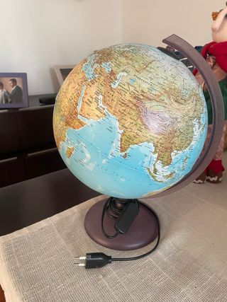 Lámpara Globo Terráqueo Iluminado