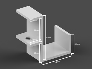 Supporto per ciabatta da scrivania senza fori