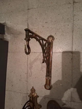 2 Colgadores de forja decorativos