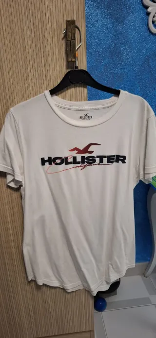 Camiseta Hollister Hombre Blanca