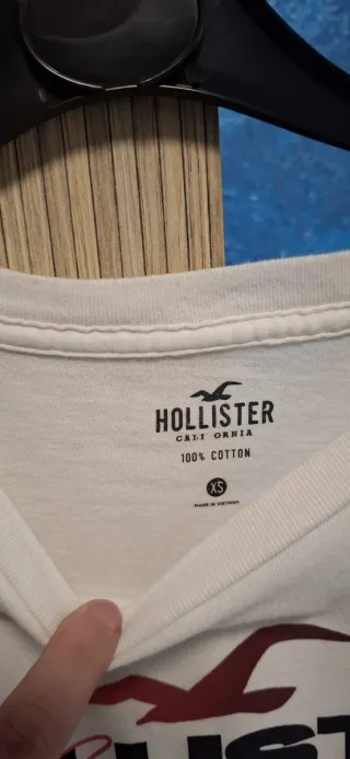 Camiseta Hollister Hombre Blanca