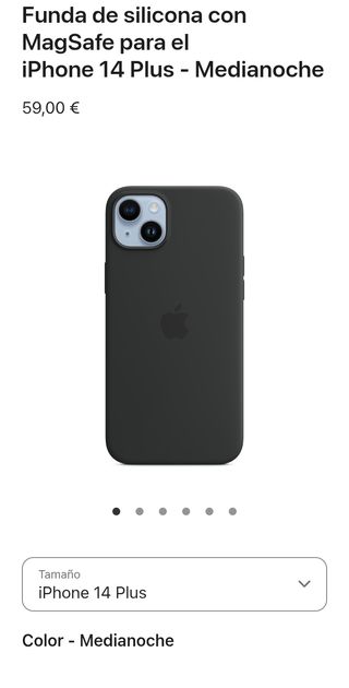Apple Funda Silicona MagSafe iPhone 14 Plus Medianoche