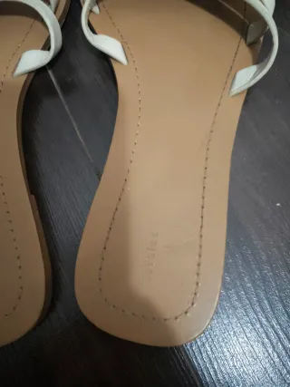 Sandalias planas Lefties blancas