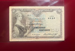 Nota Portugal 50 centavos 1920