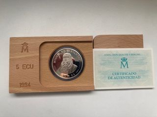 4 onzas plata 5 Ecus 93-94-95-96 FNMT
