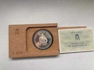 4 onzas plata 5 Ecus 93-94-95-96 FNMT